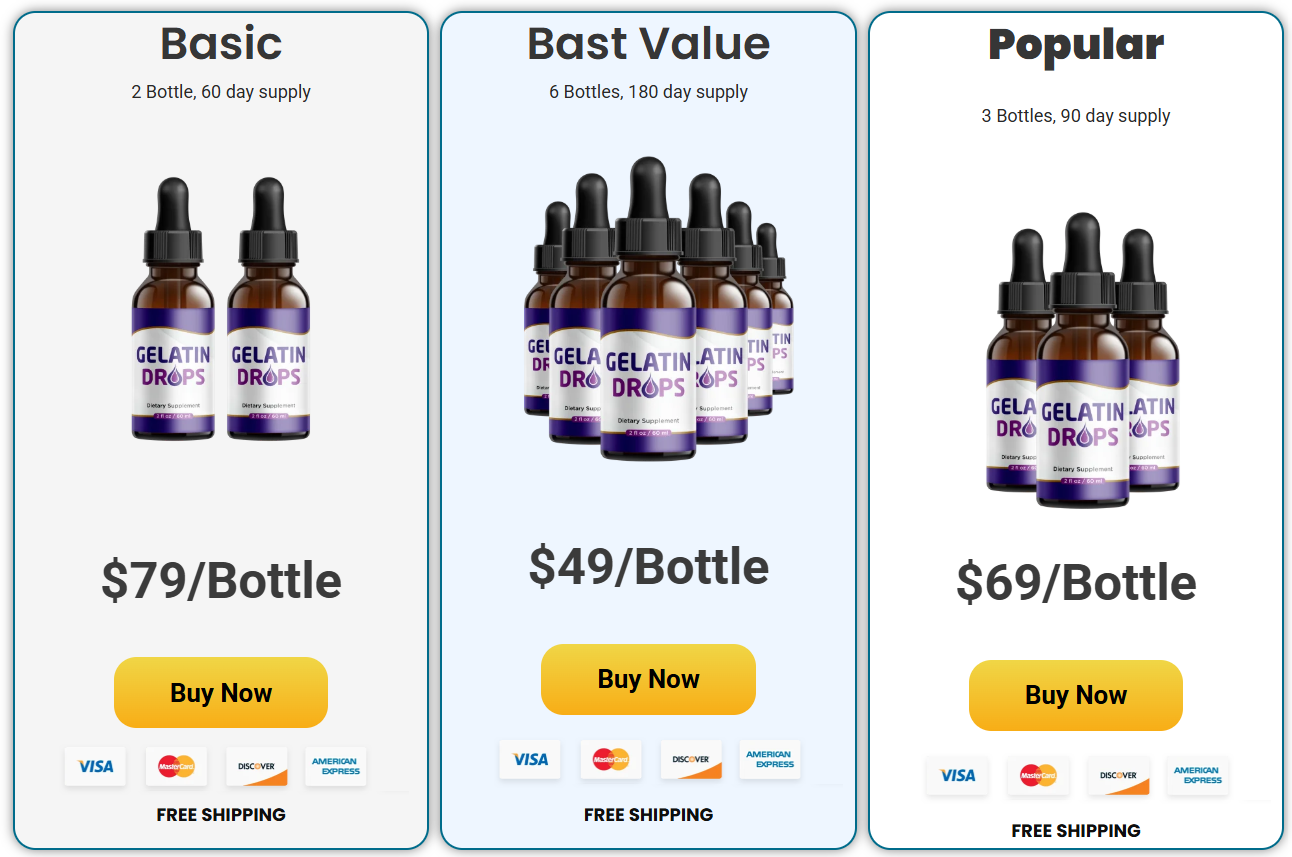 Gelatindrops   Pricing Details